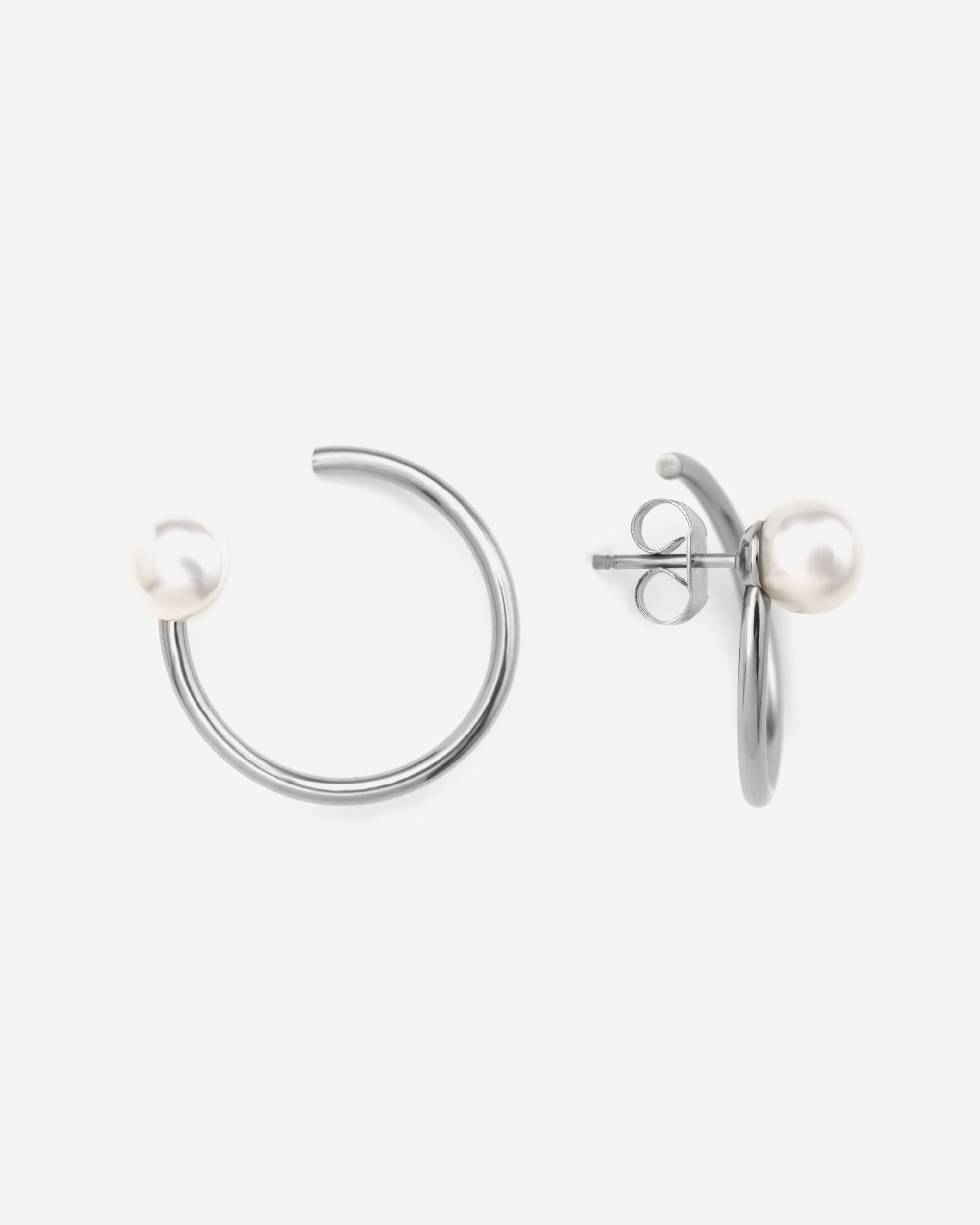 Heideman Boucles d'oreilles Looping couleur argentée polie