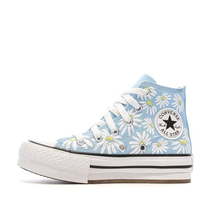 Sneakers Converse blu a fantasia floreale per ragazze