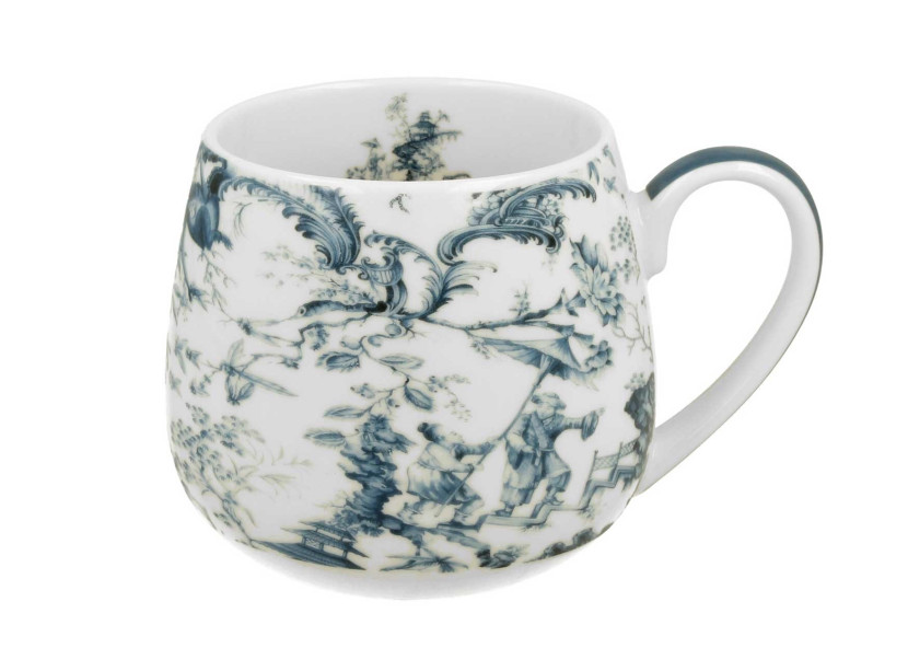 Porcelanowy Kubek Baryłka ORIENT BLUE 430 ml do Kawy Herbaty Napoi