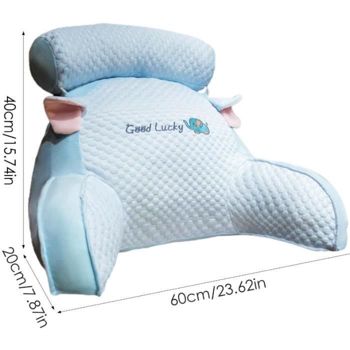 Cuscino da lettura in seta ghiaccio, cuscino per la schiena con braccioli, cuscino da lettura per letto, divano, cuscino per la schiena con braccioli