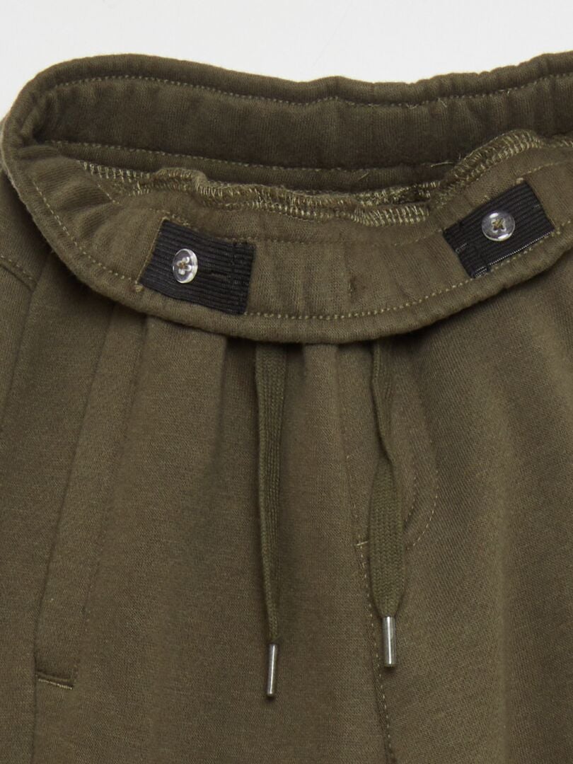 Fleece joggingbroek - Slim fit - Khaki