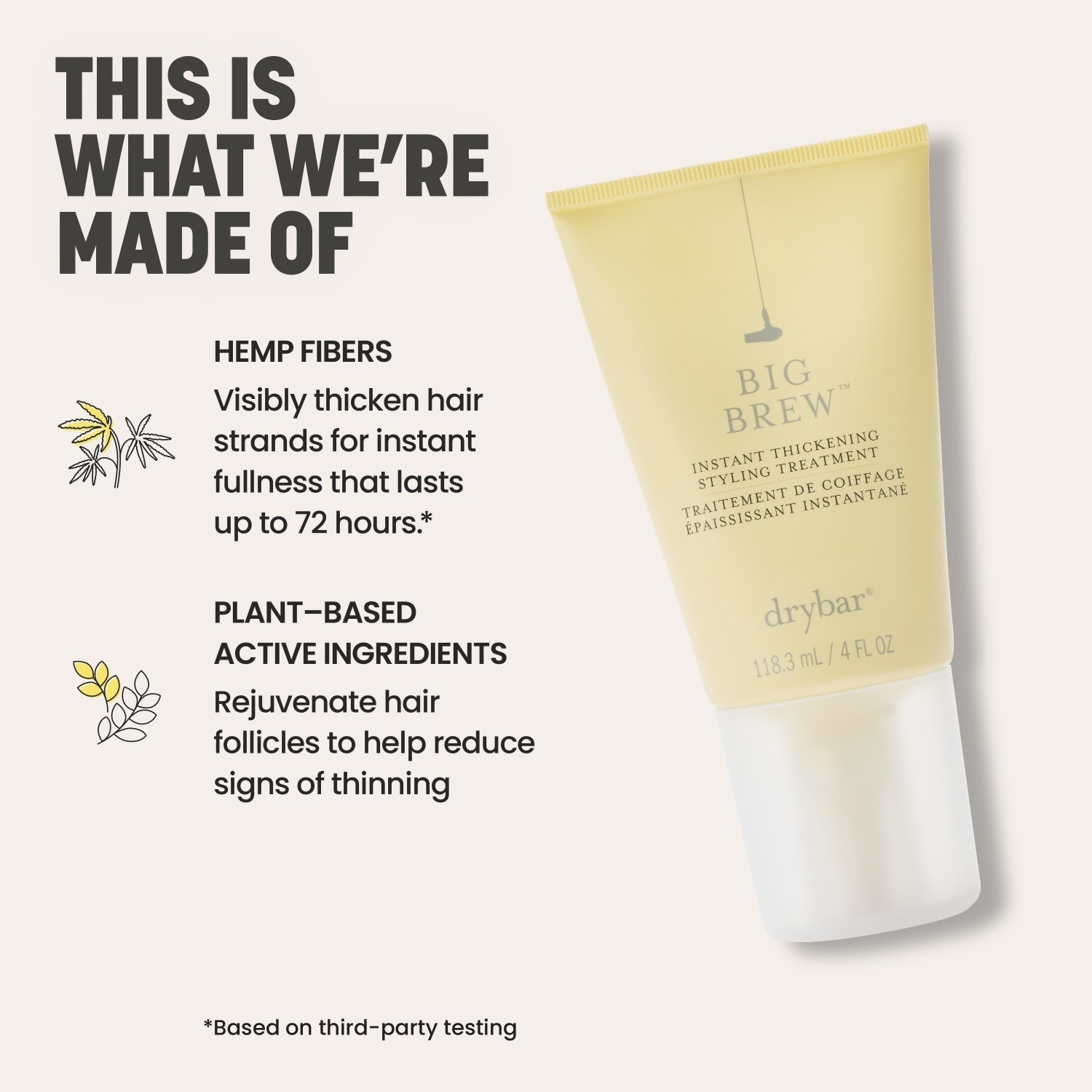 drybar Haarcreme Big Brew Sofortige Verdickung Styling Kur - 118,3 ml
