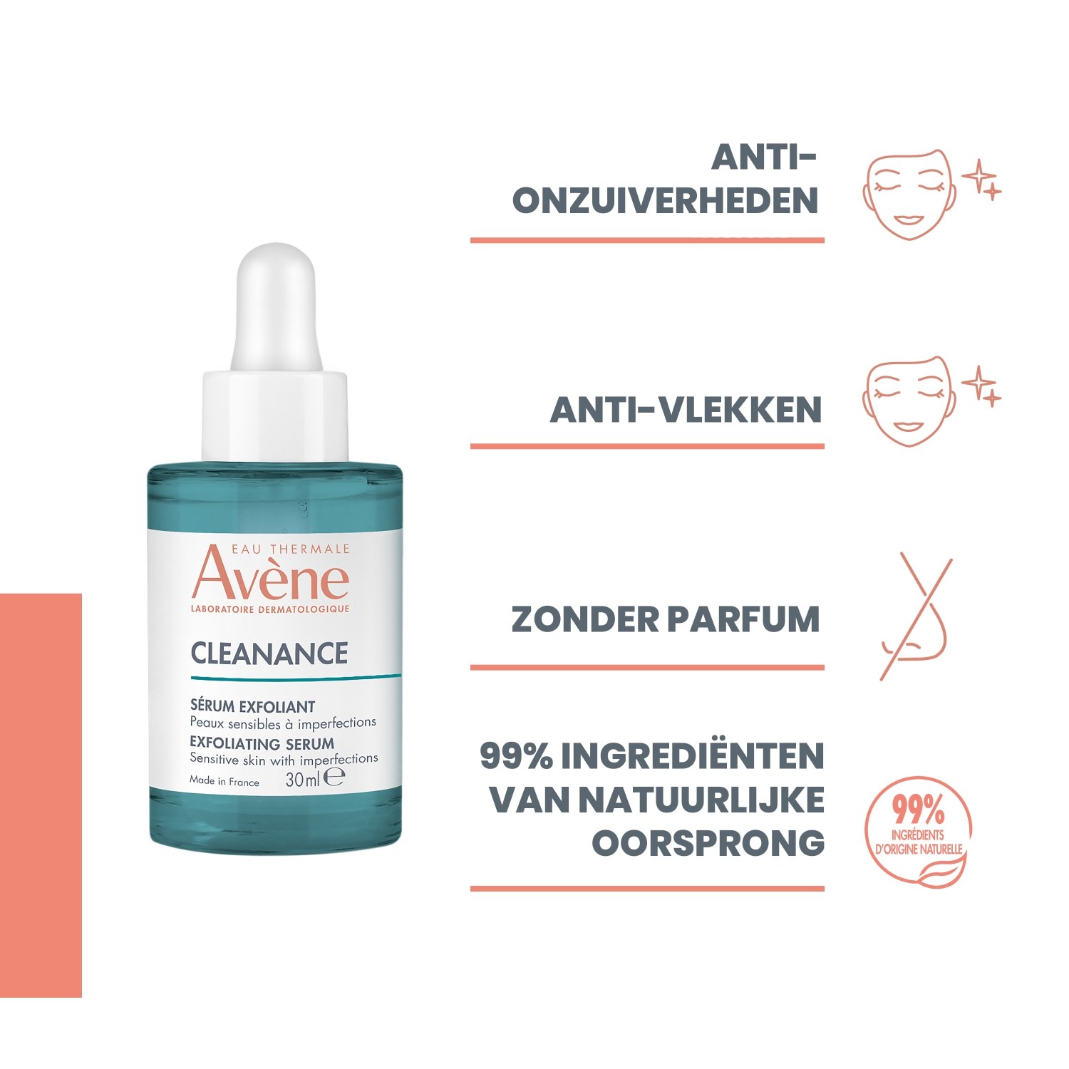 Avène Glowserum Cleanance AHA peeling-serum - 30 ml