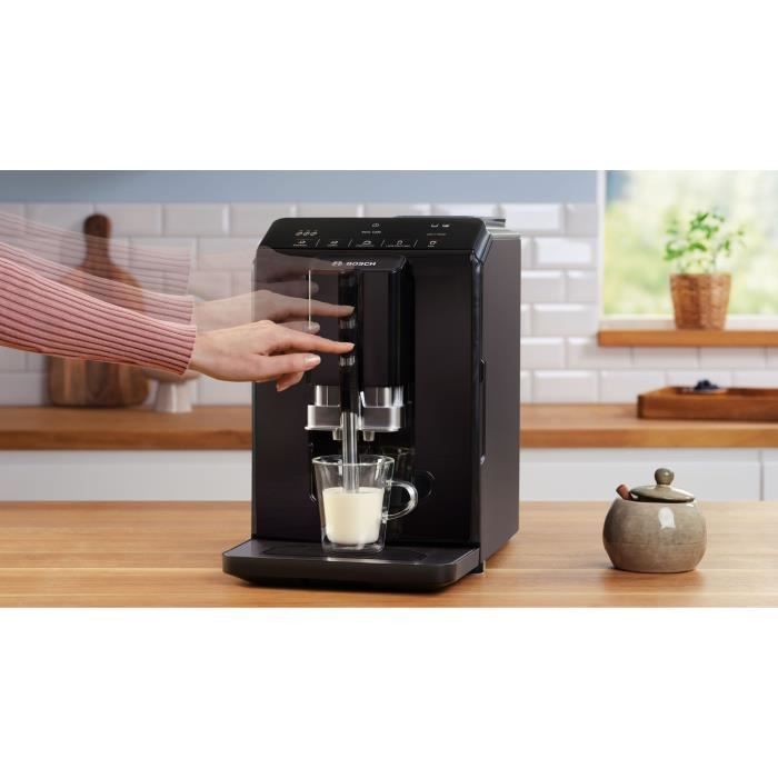 Cafetera espresso Verocup con molinillo incorporado - BOSCH - Serie TIE20119 2 - 1300 W - Capacidad para 250 g de granos - 1,4 L - Negra