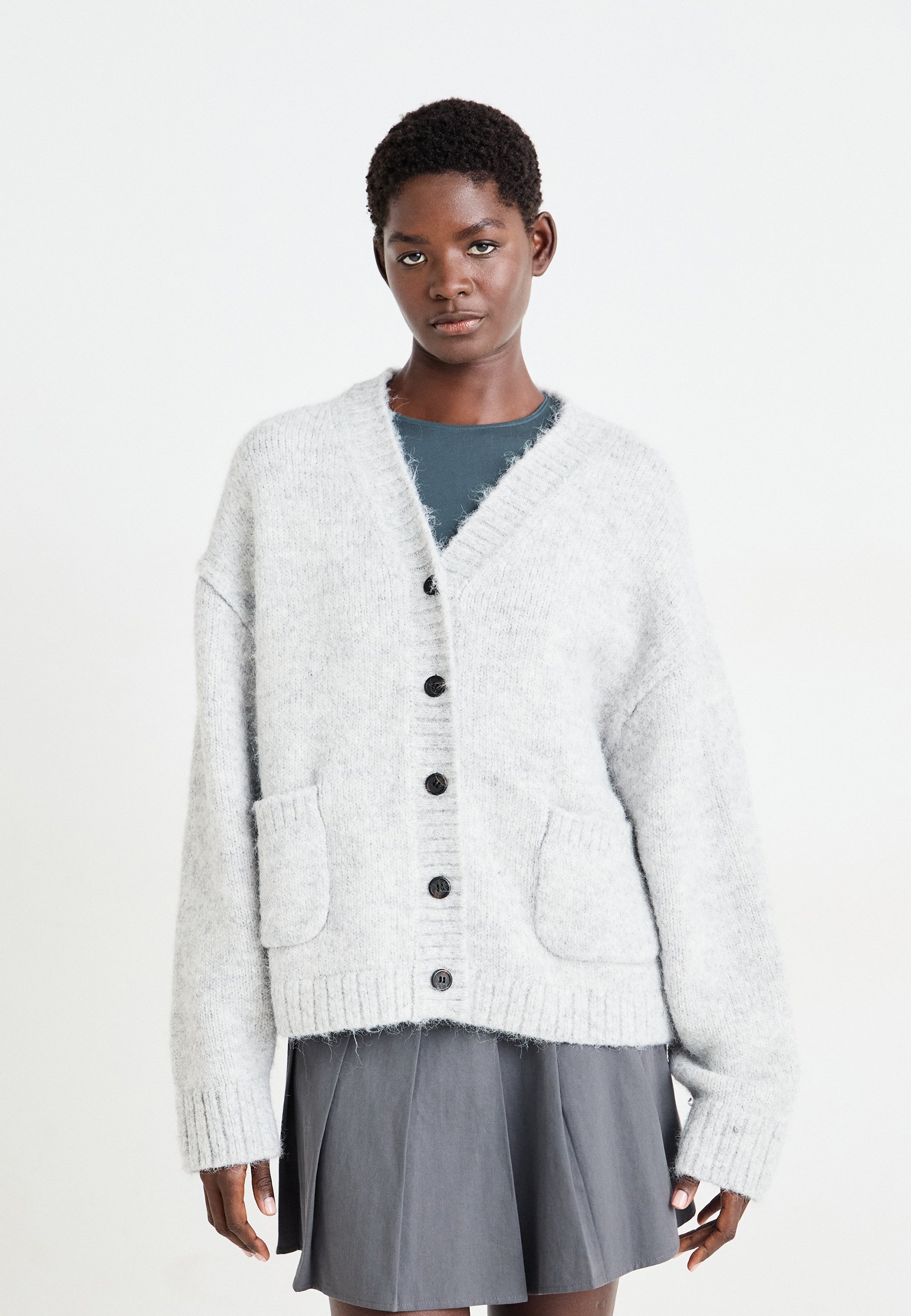 Cardigan voor doordeweekse dagen - grijs gemêleerd