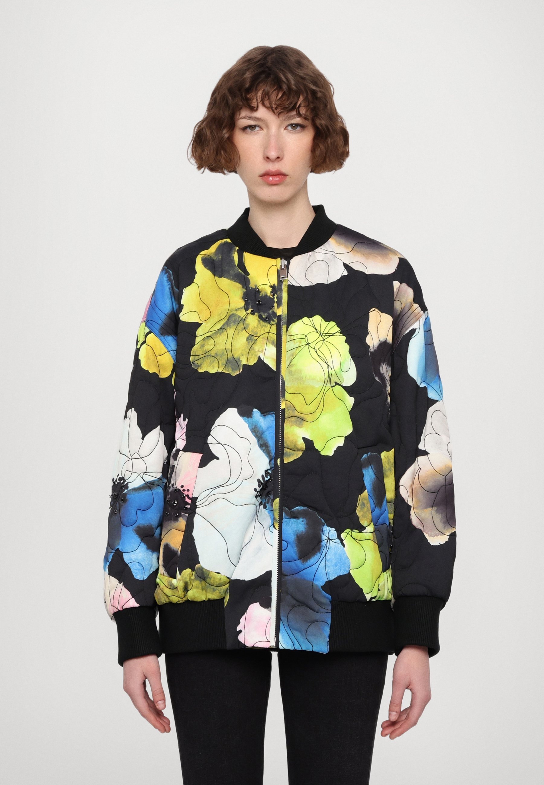 Stine Goya GIACCA VOLUMINOSA - Giacca bomber - fioritura ad acquerello