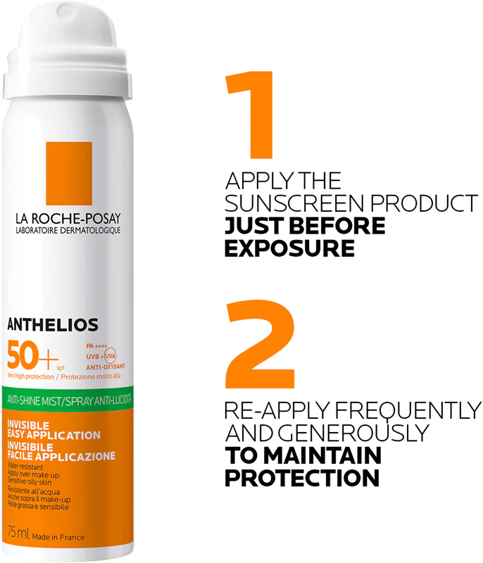 Spray facial refrescante antibrilho La Roche-Posay Anthelios FPS 50+