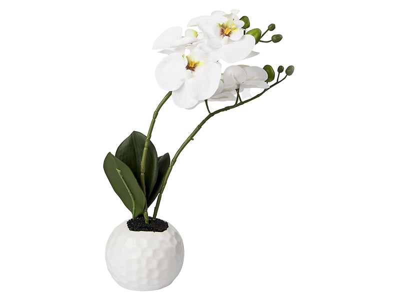 Sztuczna orchidea w doniczce 36 cm biała