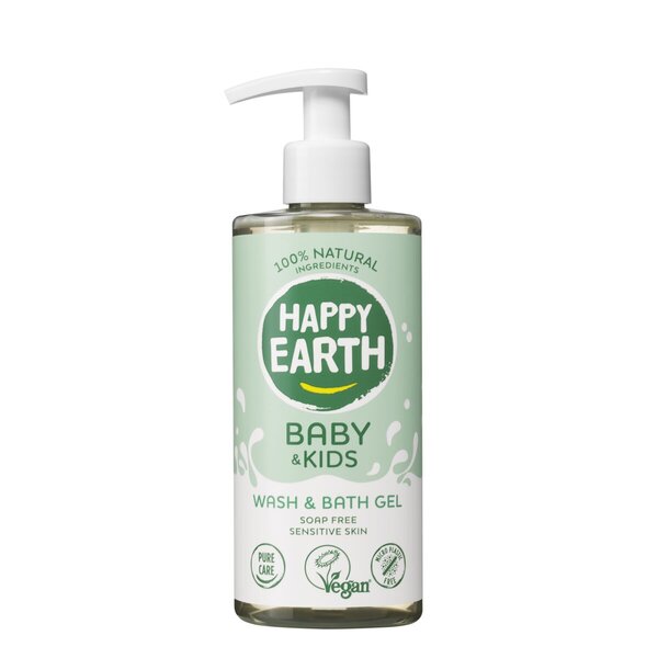 Happy Earth Bebê e Criança 100% Gel de Banho e Higiene Íntima 300ml