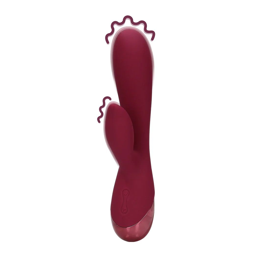 Silikonski vibrator Loveline by Shots Smooth Silicone Rabbit Vibratorji