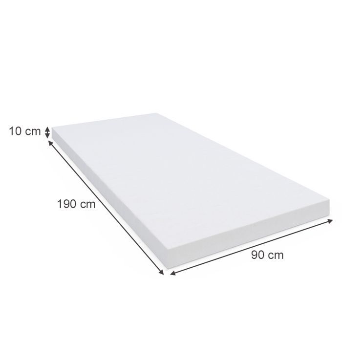 Colchón infantil de 90x190 cm, firmeza H2, color blanco, Vitalispa 43707
