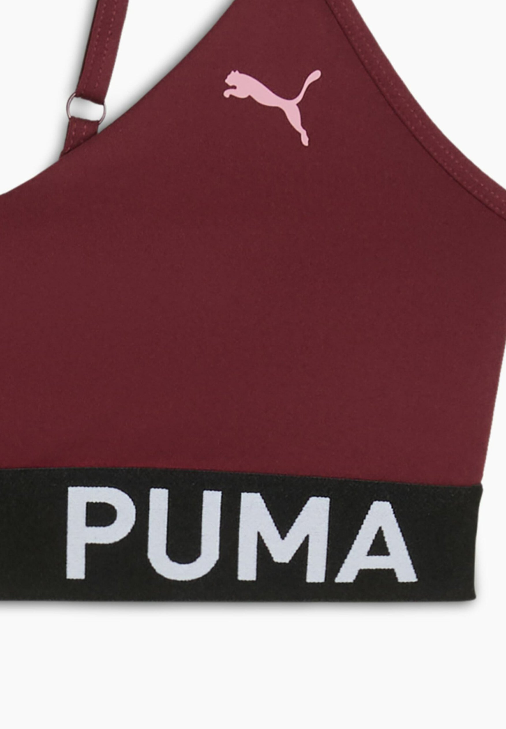 Sportovní podprsenka Puma Light Support - rubínový třpyt