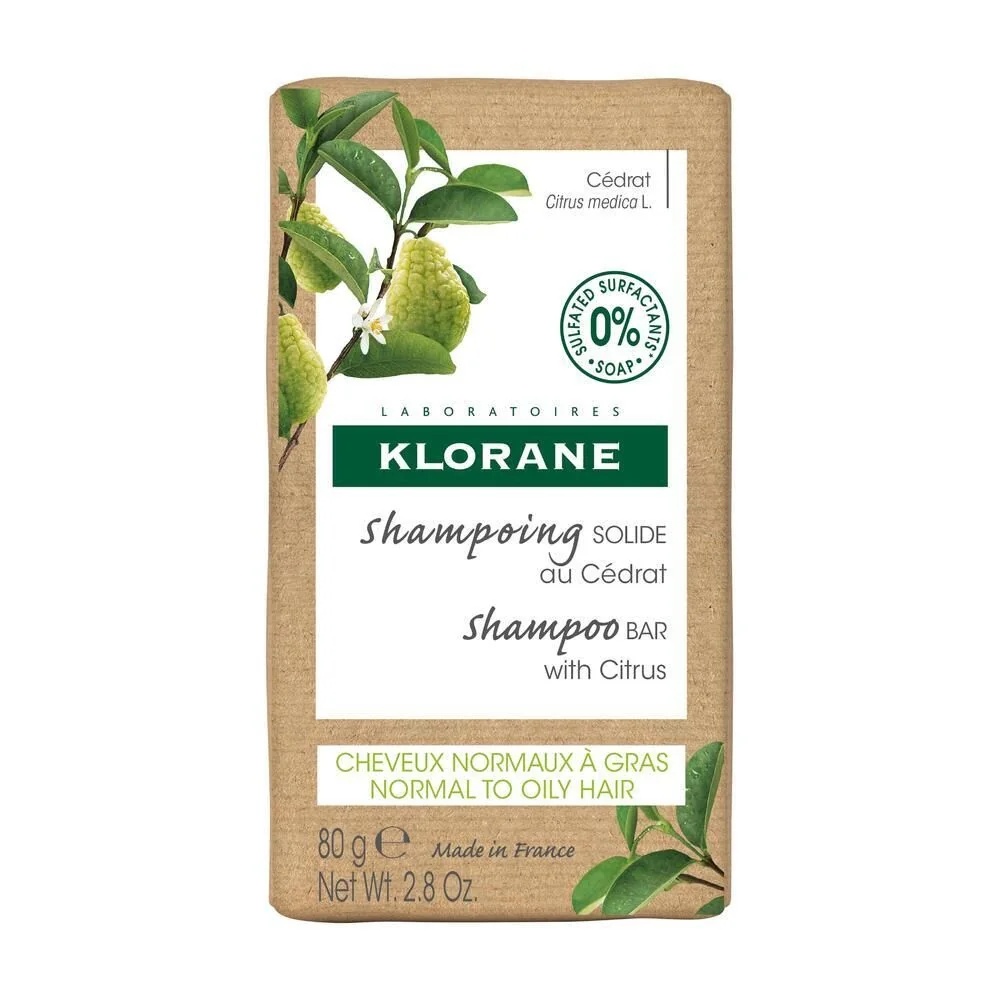KLORANE Cedar Solid Shampoo 80g voor normaal en vet haar