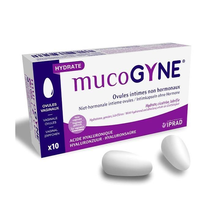 Ovules vaginaux - Mucogyne - Non hormonaux - Acide hyaluronique - 10 unités - Soin intime