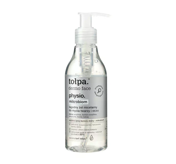 Tołpa Dermo Face Physio Mikrobiom łagodny żel micelarny do mycia twarzy i oczu 195ml