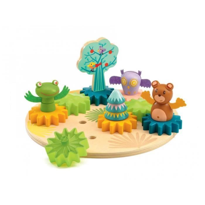 Jeu de construction en bois Djeco Woodytwist - Multicolore pour enfant de 3 ans et plus