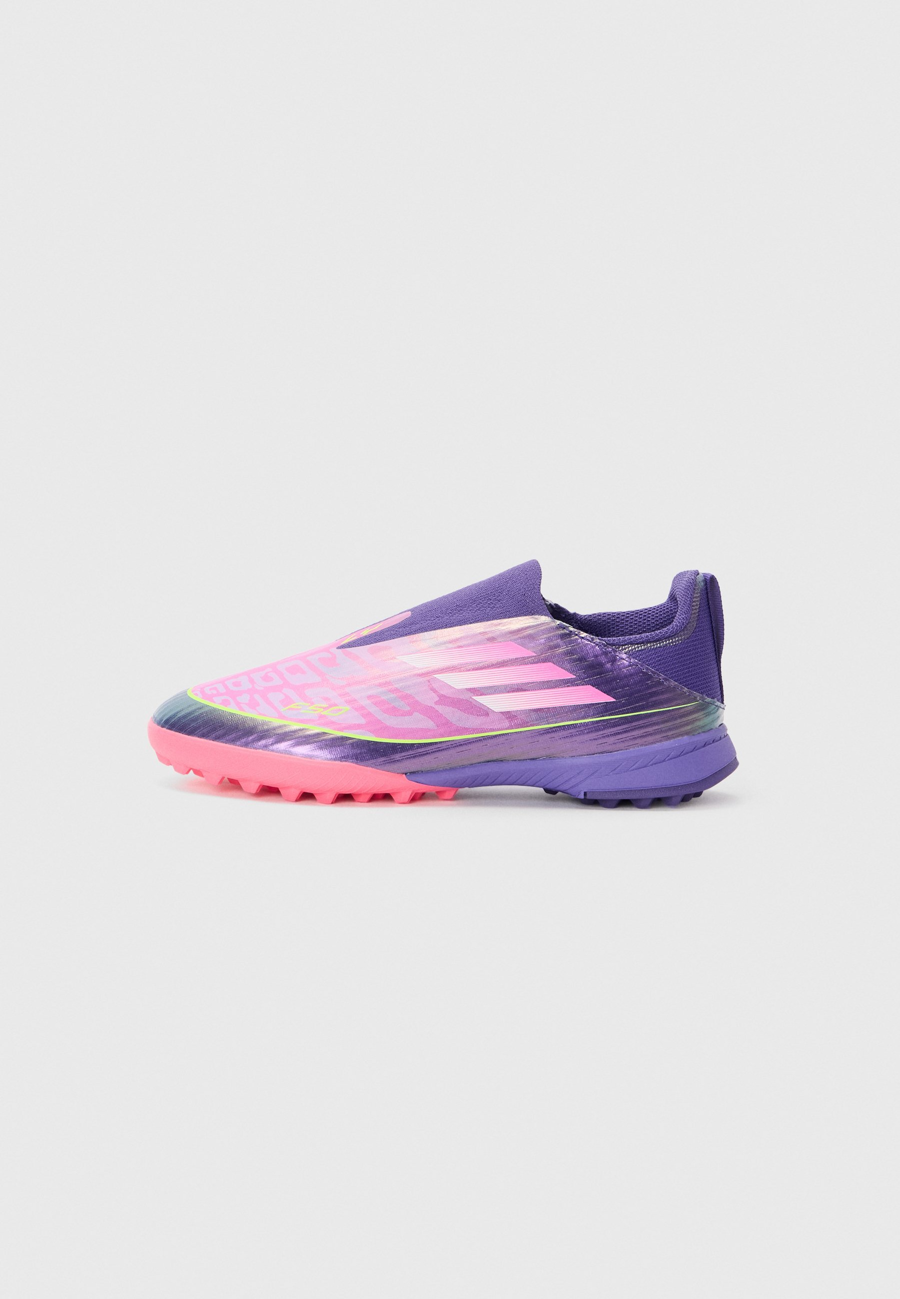 adidas Performance F50 LAMINE YAMAL LEAGUE UNISEX - Turf voetbalschoenen - unity purple/white/lucid lemon