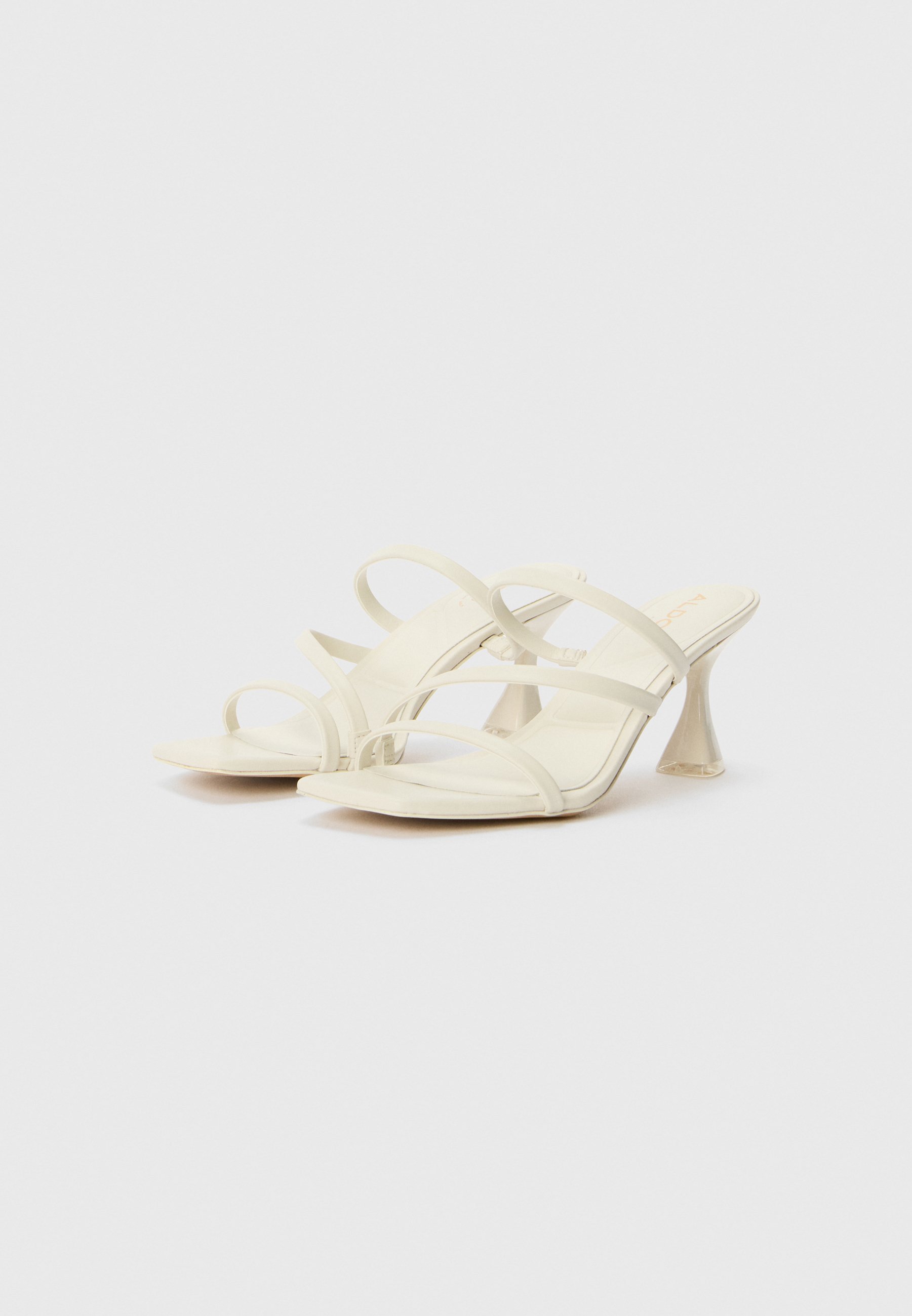 ALDO JEWELLA - Nazouvací boty na podpatku - white/bone