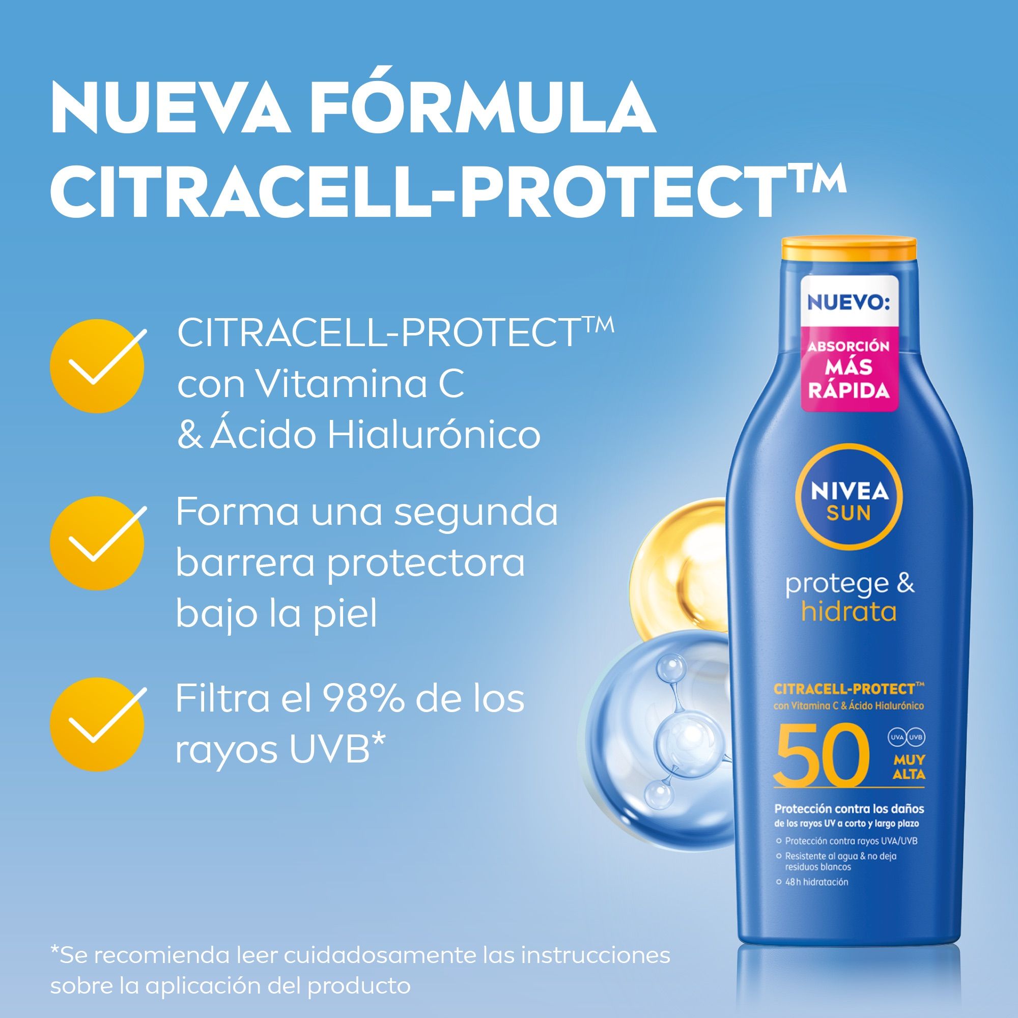 SUN Protect & Hydrate saules losjons ar SPF 50 Ķermeņa aizsardzība