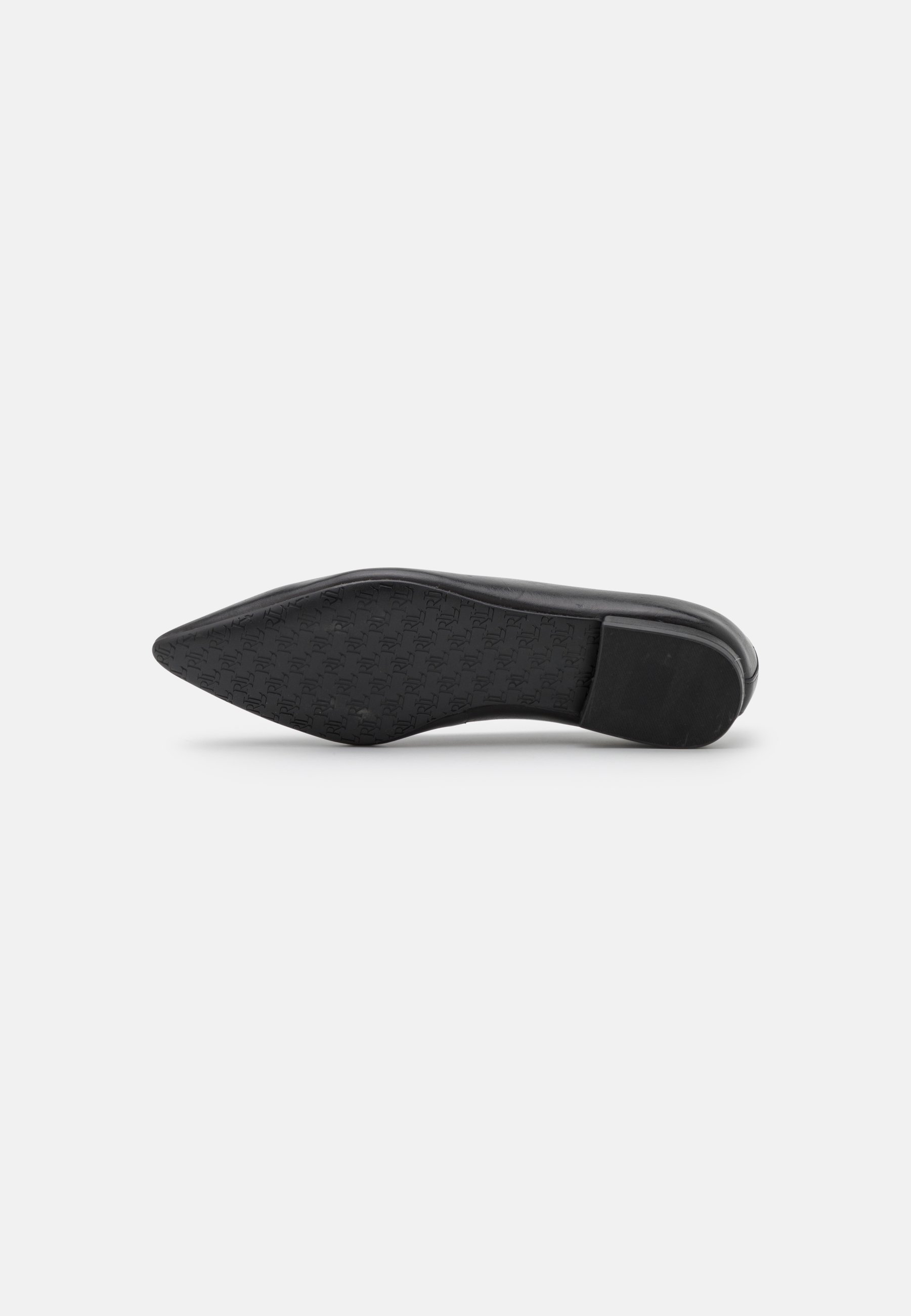 Lauren Ralph Lauren LONDYN BURNISHED LEATHER BALLET FLAT - Balletpumps - zwart
