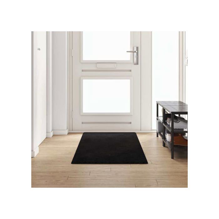 Tapis de couloir antidérapant - vidaXL - 80x250 cm - Noir - Polypropylène - Rectangulaire - Conception antidérapante