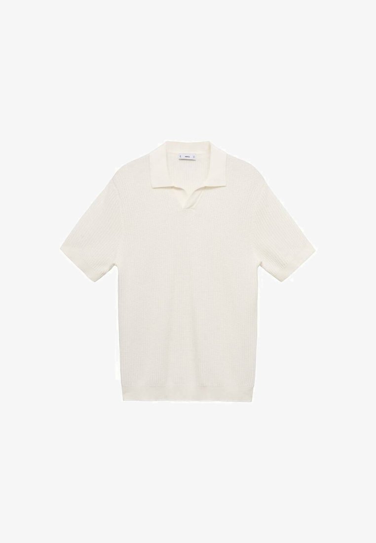 Polo tričko Mango - sýtobiele