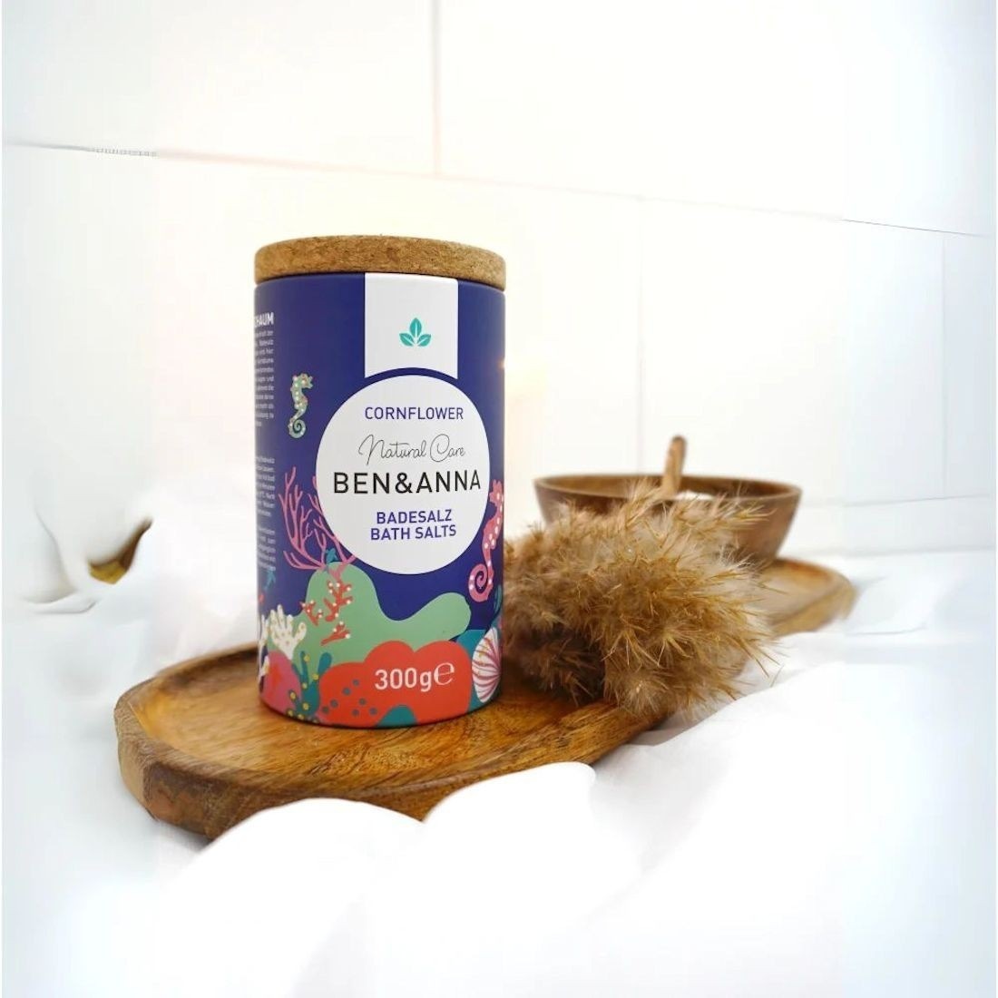 Ben & Anna vonios aksesuaras „Rugiagėlių“ vonios druska – 300 g