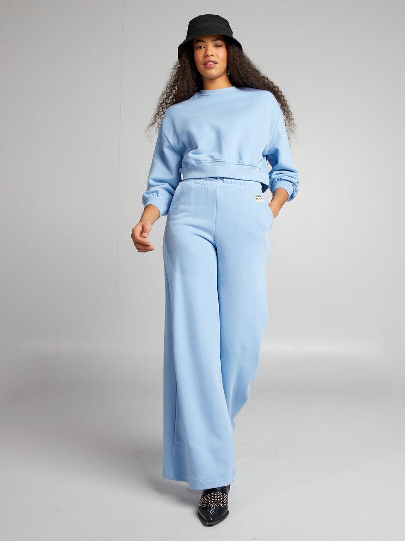 Sweatshirt met ronde hals - BLAUW