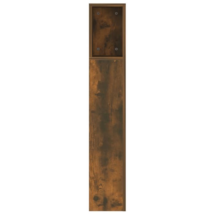 vidaXL Armoire de tête de lit chêne fumé 160x18,5x104,5 cm 817273