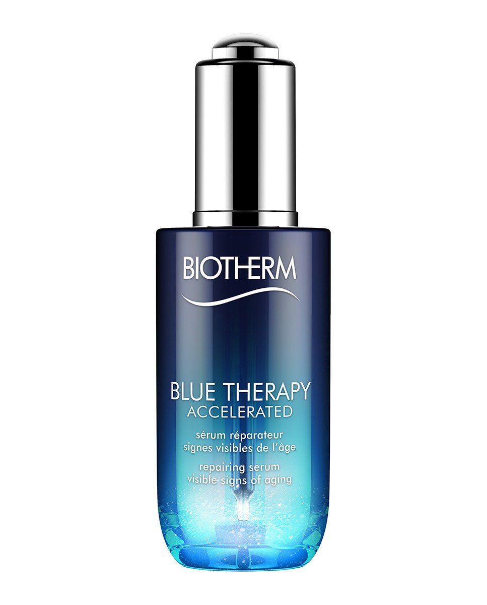 „Biotherm Blue Therapy“ pagreitinto senėjimo serumas Prabangus priešraukšlinis ir senėjimą stabdantis serumas