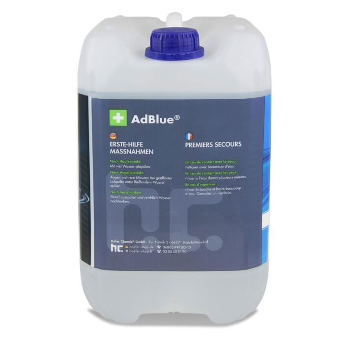 Höfer Chemie AdBlue 1 x 10L avec bec verseur - solution d'urée pour voitures diesel telles que BMW et VW - bidon avec bec verseur