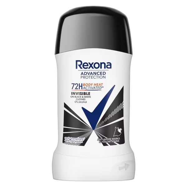 Rexona Advanced Protection 72H Invisible On Black & White antiperspiranta zīmulis 50ml