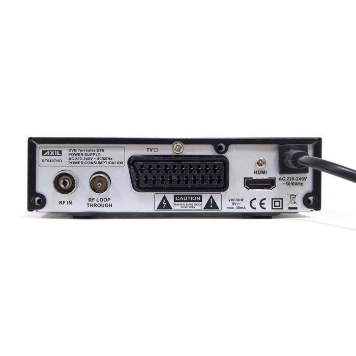 TNT HD decoder - AXIL - RT407 - HDMI - USB - Full HD compatible