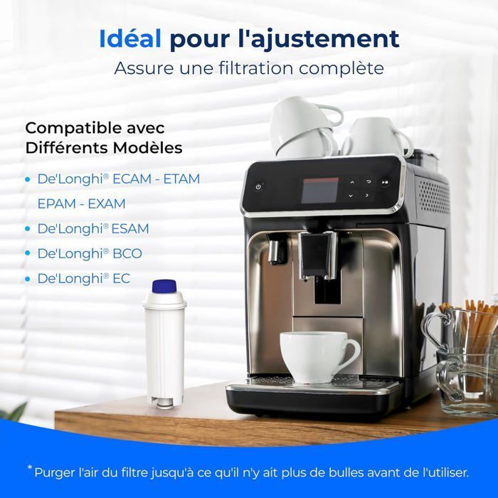 Waterdrop Filtre à eau, remplacement pour machines à café DeLonghi ECAM, Eletta, Dinamica, DLSC002, Magnifica(10)