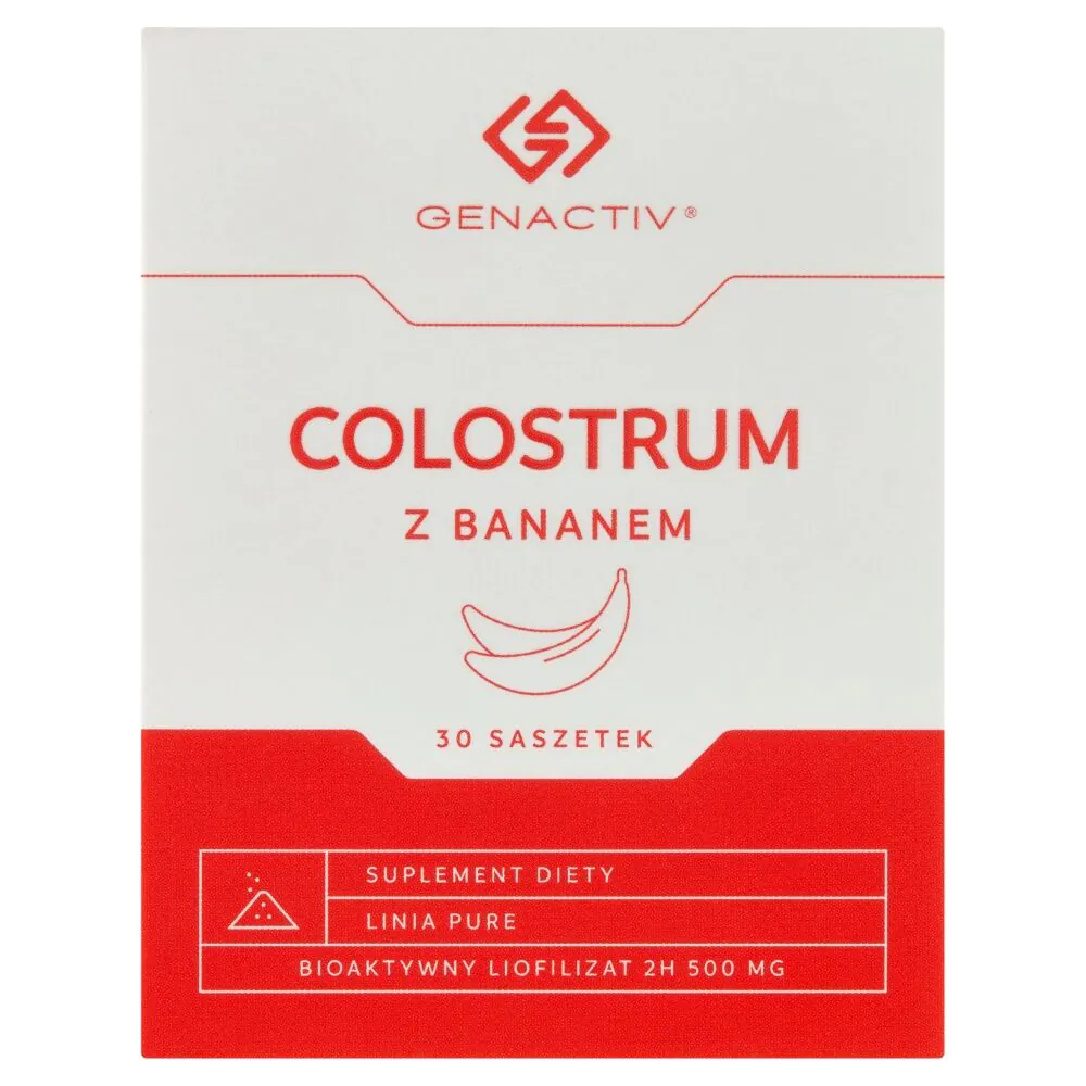 Genactiv Colostrum z Bananem Preparat wzmacniający odporność Proszek