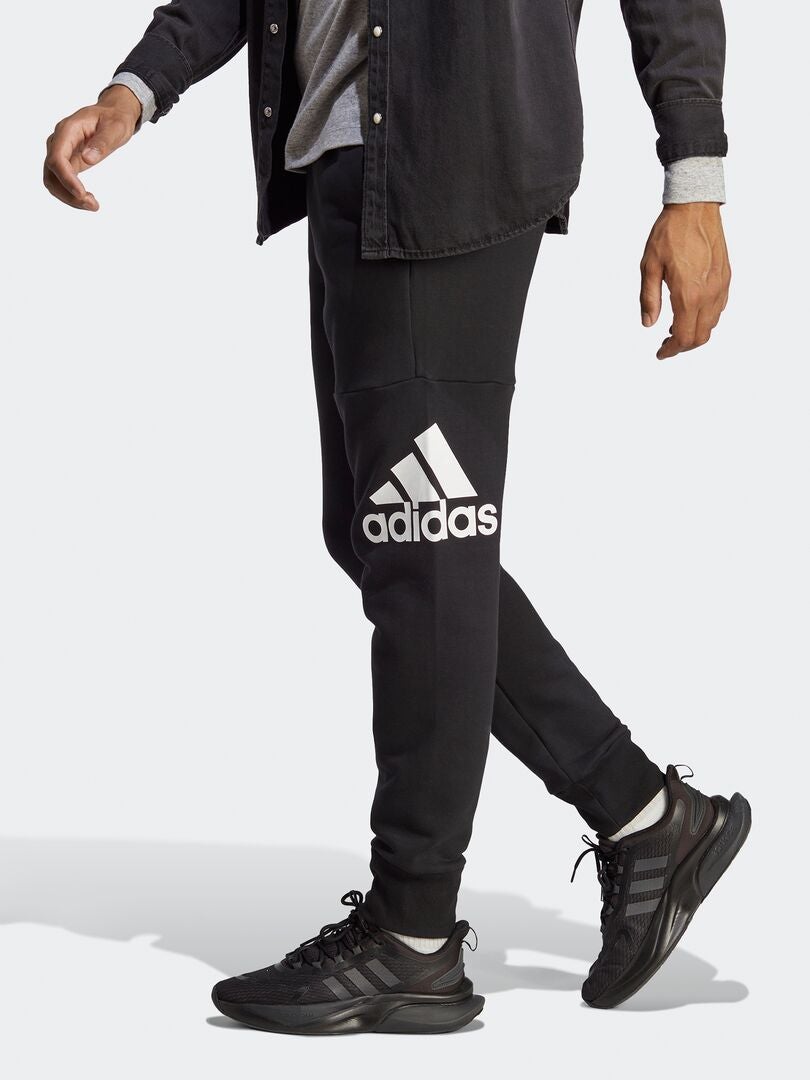 Calça de moletom francesa tipo 'adidas' - PRETA