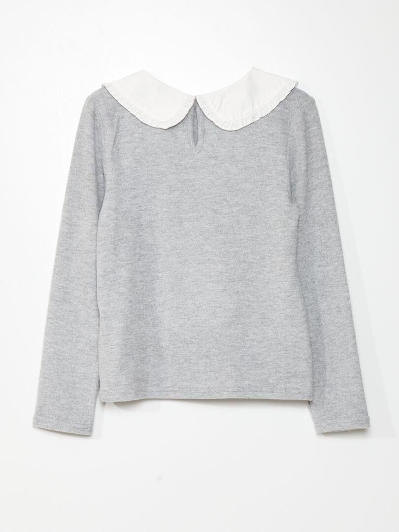 Jersey de punto suave - Gris claro