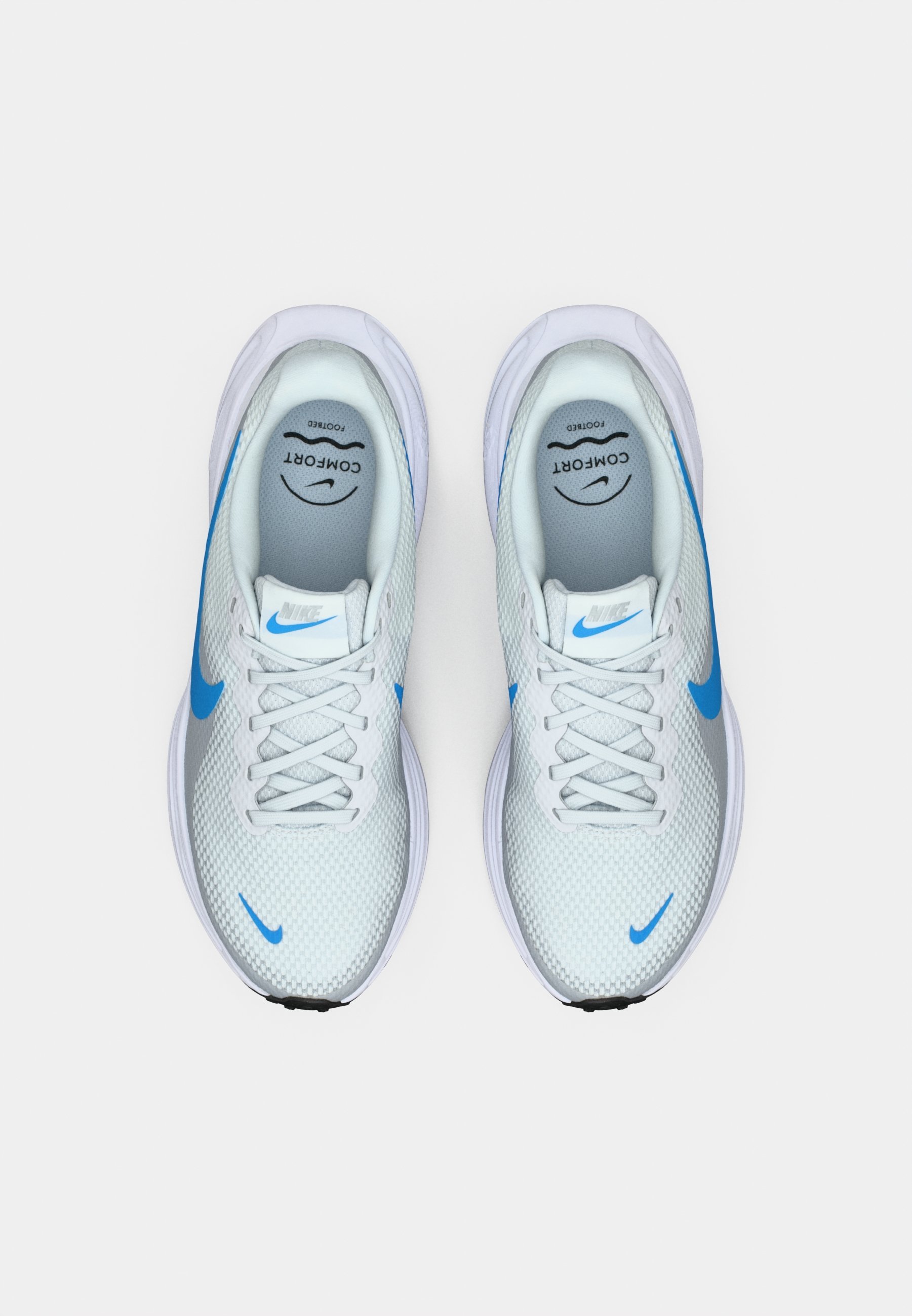 Nike Performance REVOLUTION 8 - Hardloopschoenen voor op de weg - puur platina-kleurig/blauw/wolfgrijs/wit/zwart