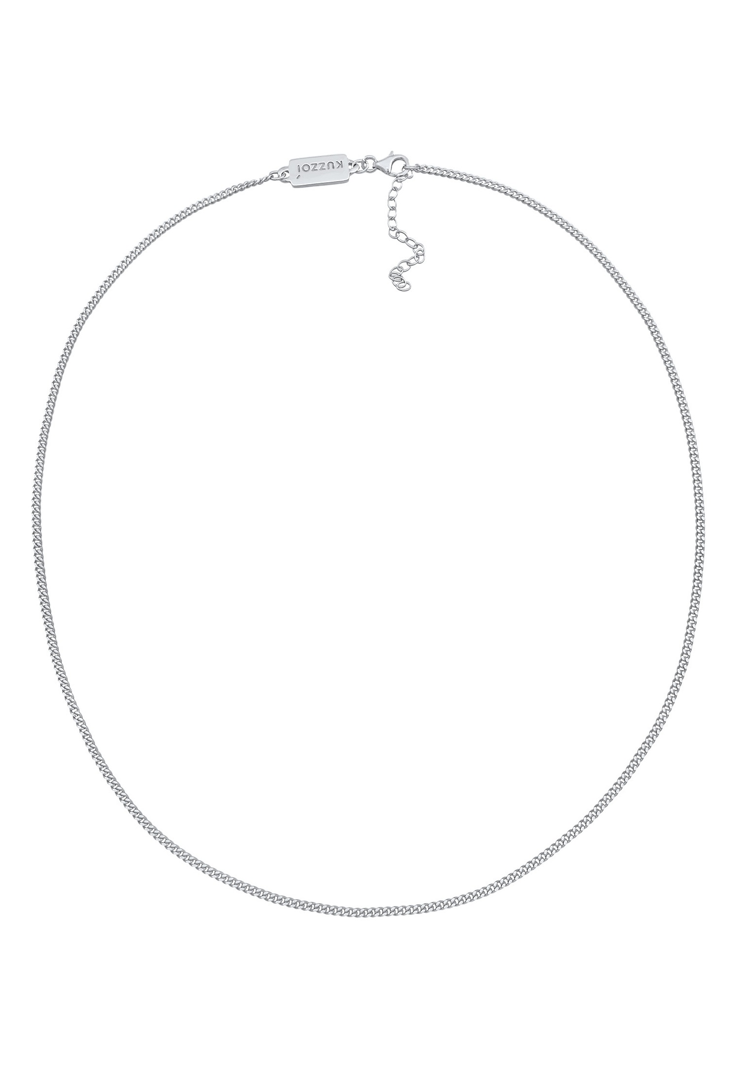 KUZZOI Chaîne pour hommes Basic Fine Minimal en argent sterling 925 plaqué or