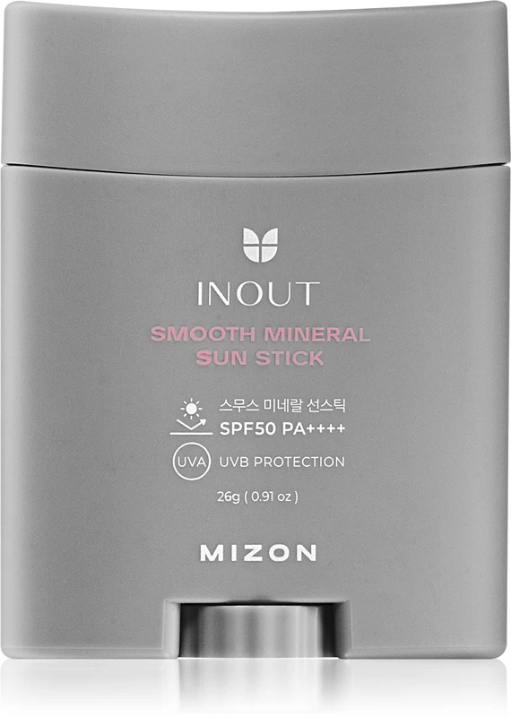 Mizon Inout Smooth Mineral Sun Stick minerālu aizsargkrēms sejai un jutīgām zonām zīmuļa veidā