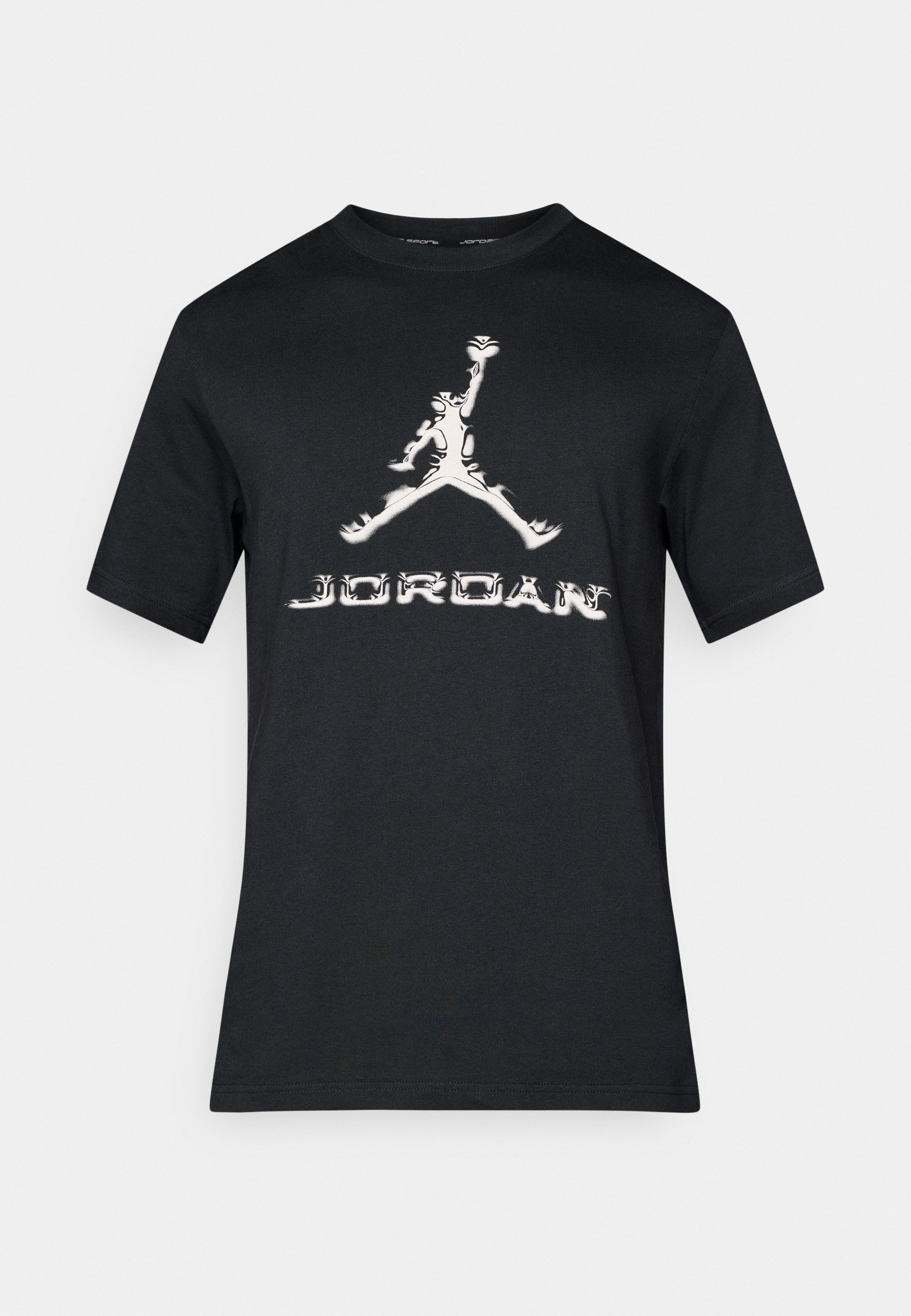 Jordan CREW - Sport T-shirt - zwart/wit