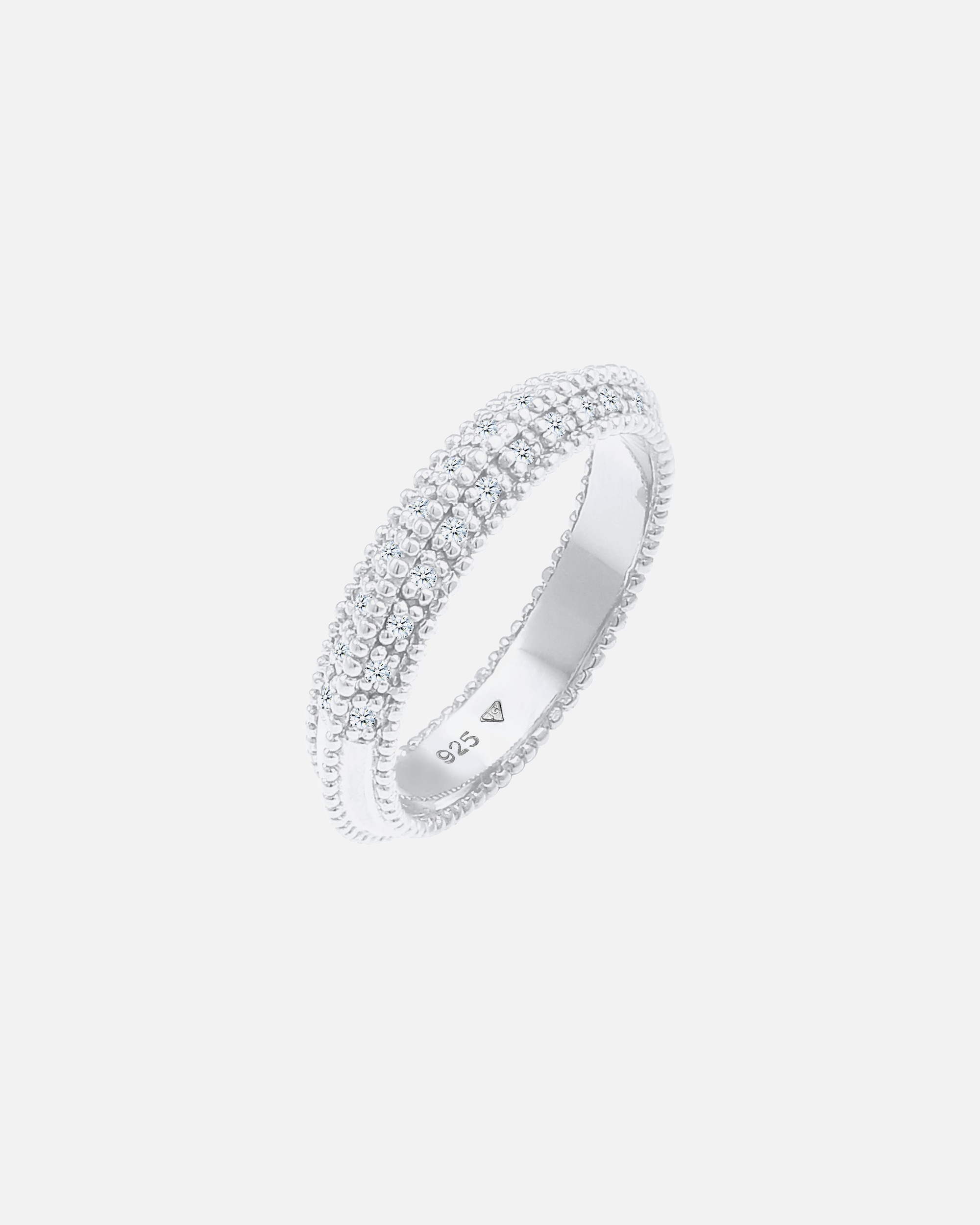 Elli DIAMONDS Bague de fiançailles pour dames (0,12 ct.) en argent sterling 925