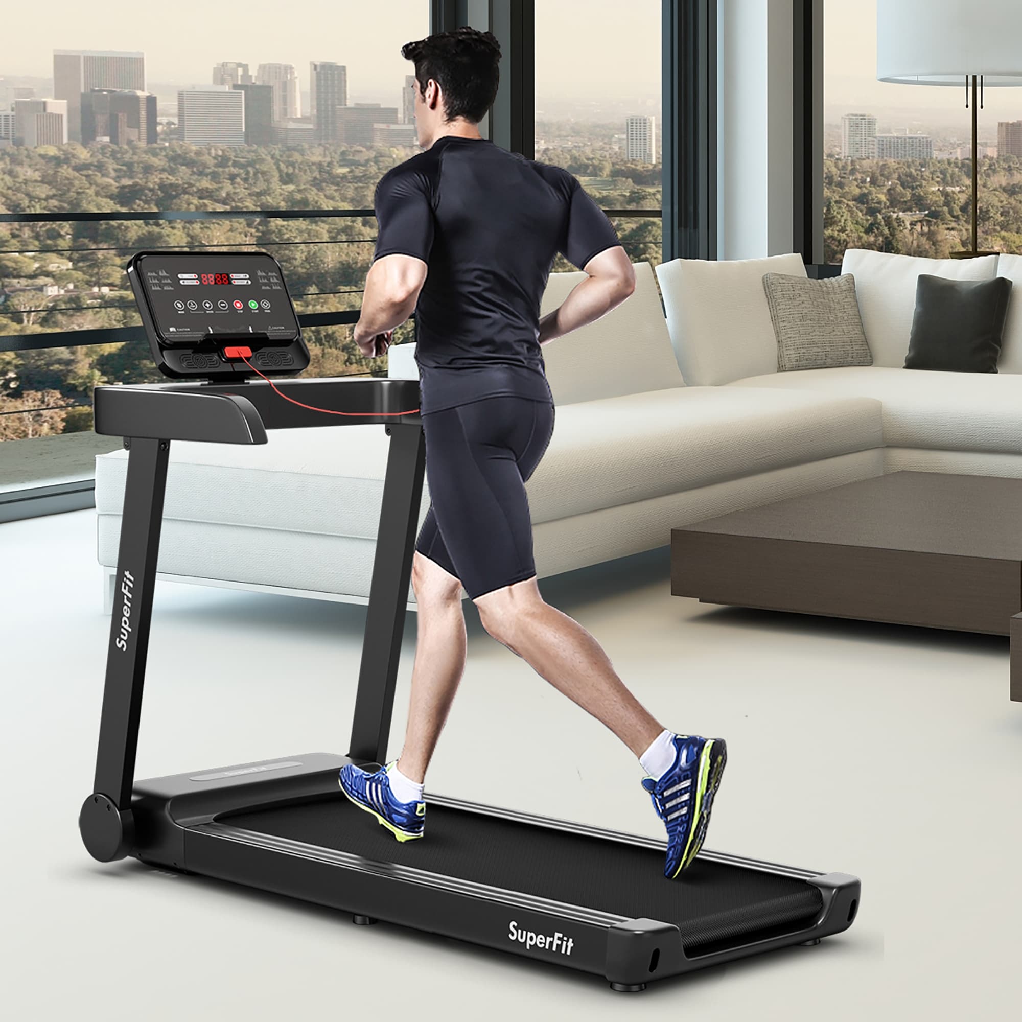 SuperFit 2,25 LE-s elektromos futópad futógép alkalmazásvezérléssel