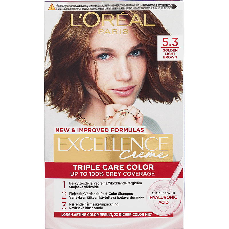 Tinte para el cabello L'Oréal 5.3 castaño dorado claro