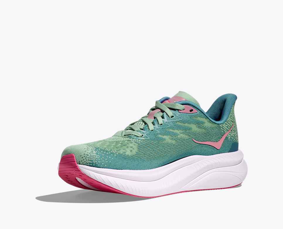 HOKA Mach 6 Jadeite / Alpine Blue