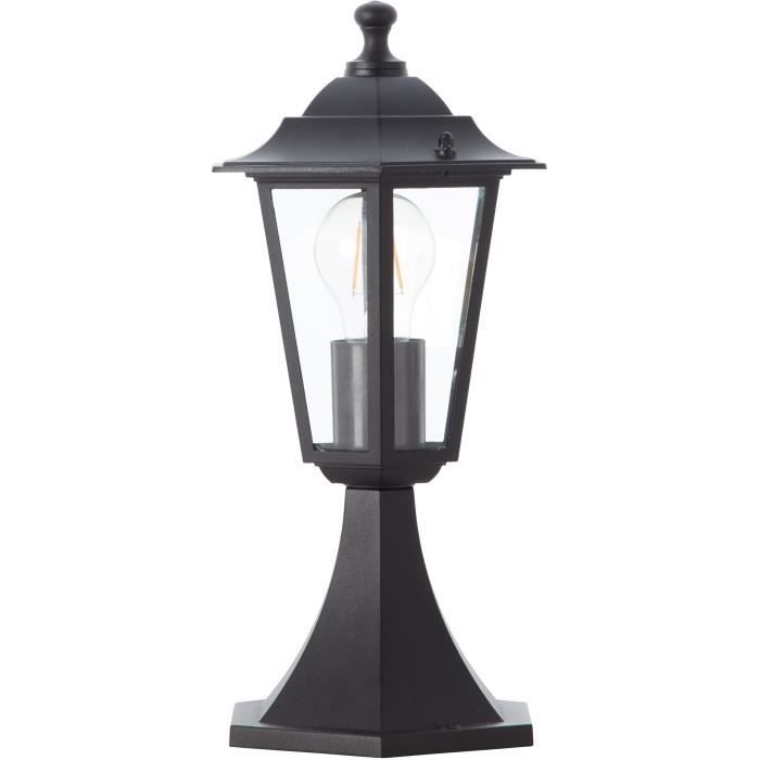 Bolardo exterior - BRILLIANT - CARLEEN - Metal/cristal - Negro - IP44