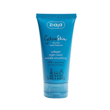 Ziaja Gdanskin Kollagen Nattkrem Fuktighetsgivende og Regenererende Nattemulsjon for Tørr Hud 50 ml 50 ml