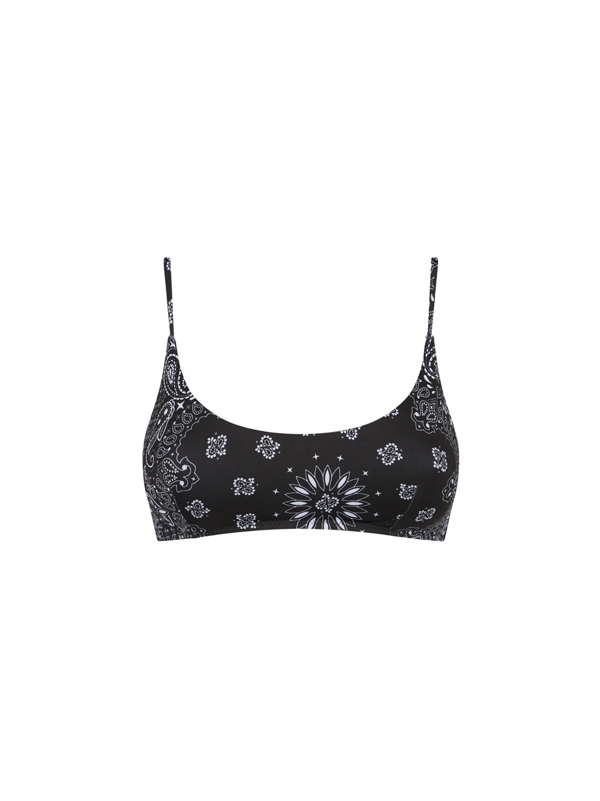 Costume bralette femme noir avec fantaisie bandana