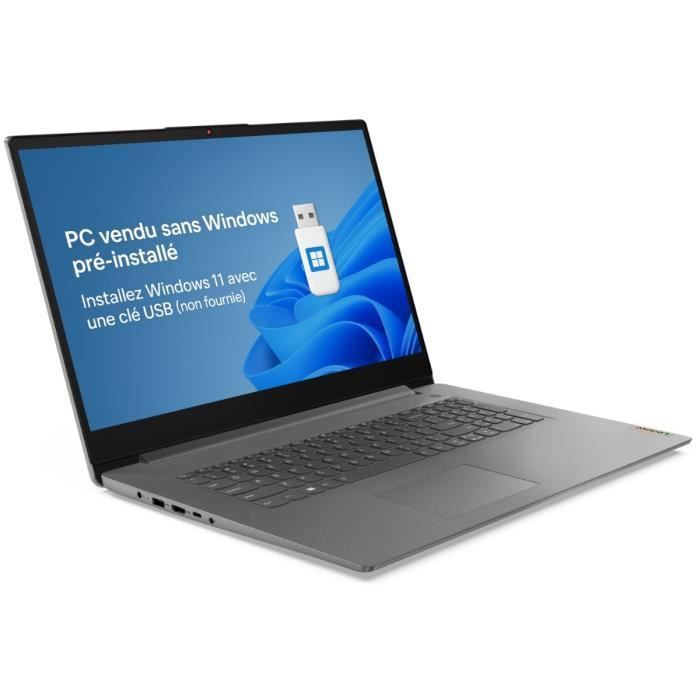 Laptop LENOVO IdeaPad 3 17ABA7 | Senza Windows - 17'' HD+ - Ryzen 5 5625U - 16 GB di RAM - SSD da 512 GB - AZERTY