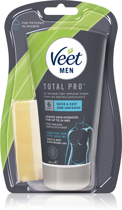 Veet MEN Creme Depilatório para Uso no Chuveiro para Pele Sensível